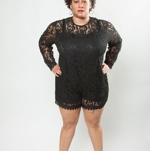 Black LACE Romper